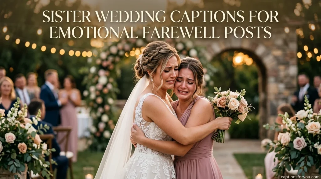 Sister Wedding Captions for Emotional Farewell Posts