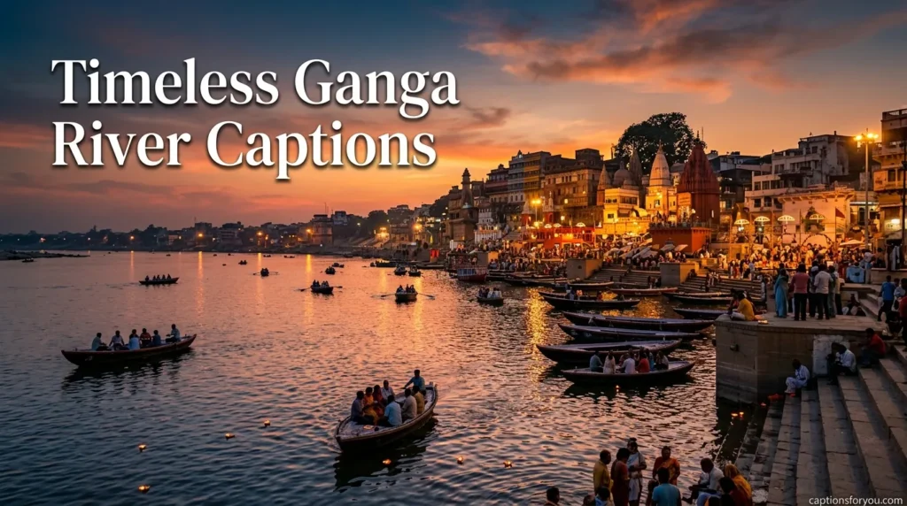Timeless Ganga River Captions
