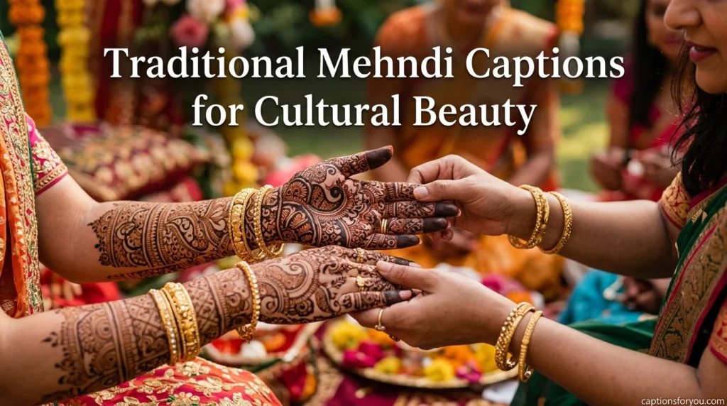 Traditional Mehndi Captions for Cultural Beauty