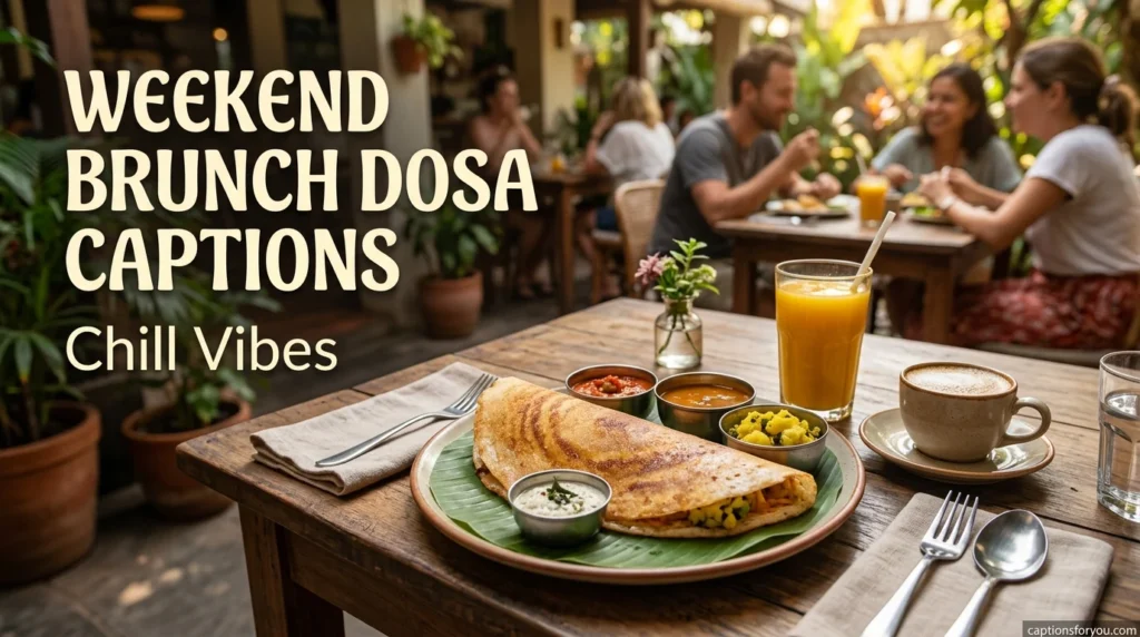 Weekend brunch dosa captions chill vibes