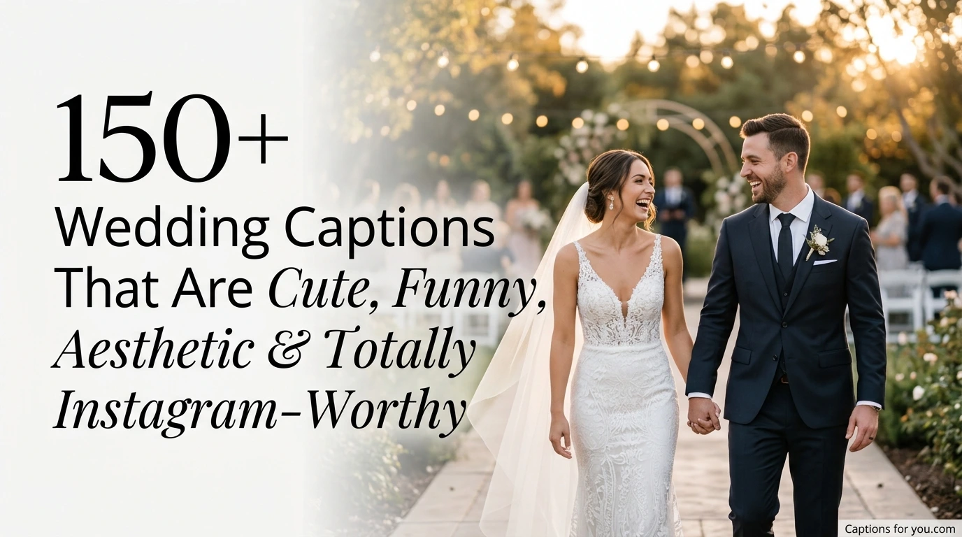 150+ Wedding Captions That Are Cute, Funny, Aesthetic & Totally Instagram-Worthy