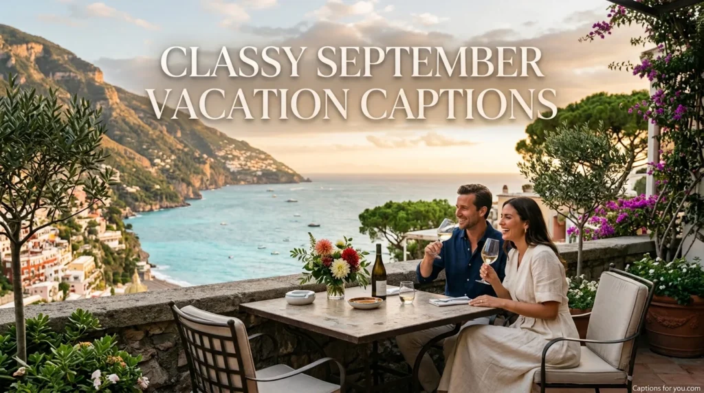 Classy September Vacation Captions