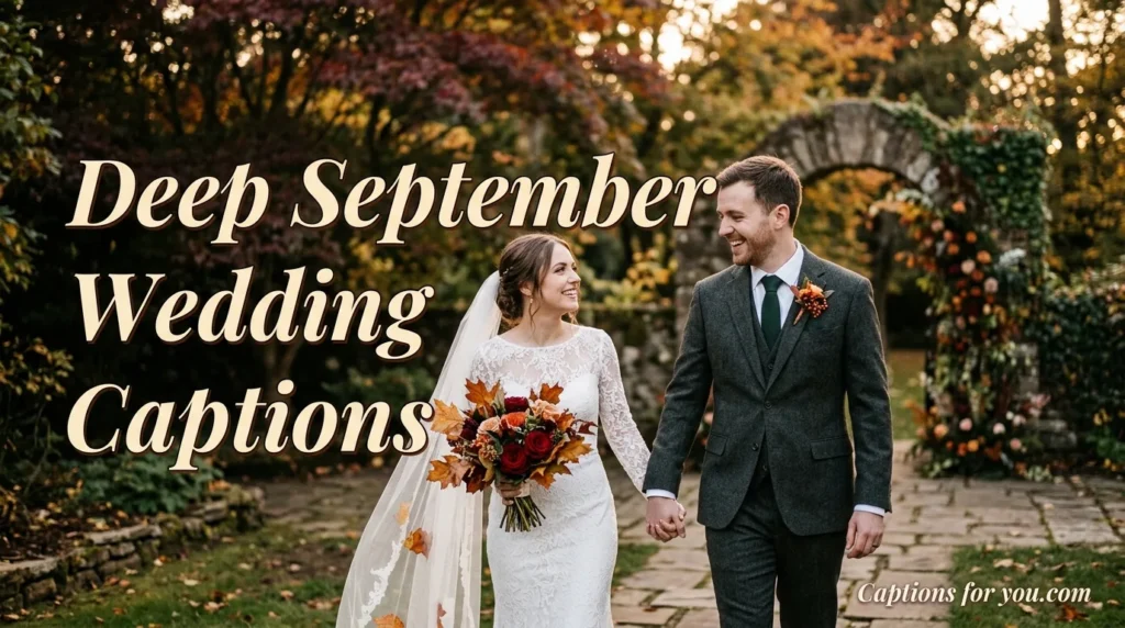 Deep September Wedding Captions