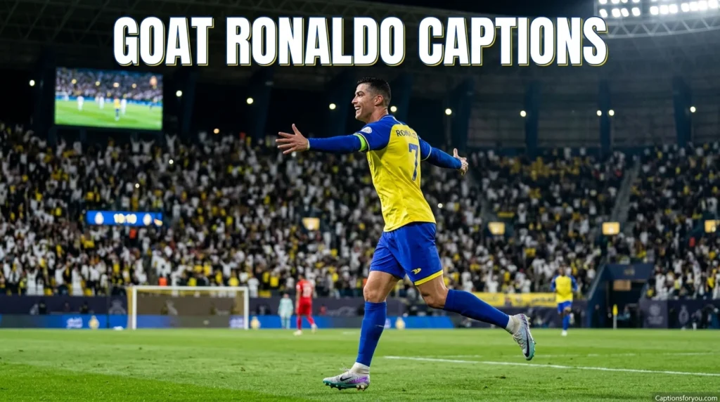 GOAT Ronaldo Captions