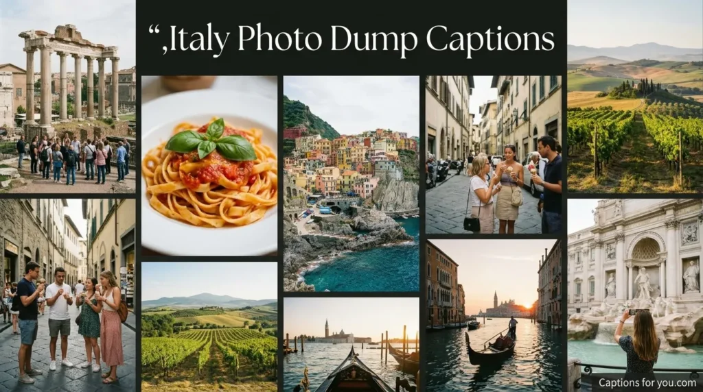 Italy Photo Dump Captions