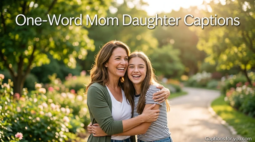 One-Word Mom Daughter Captions