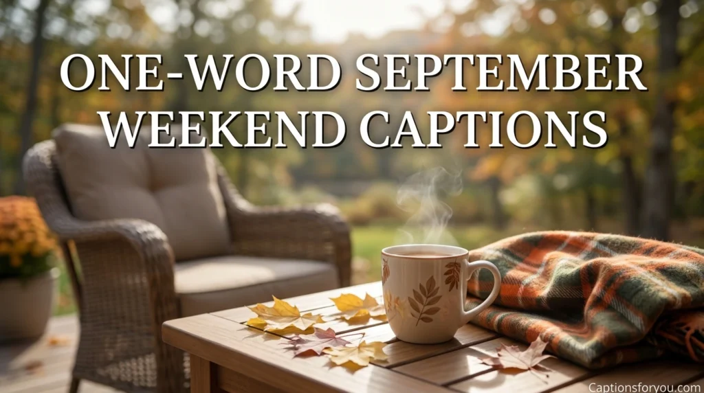 One-Word September Weekend Captions