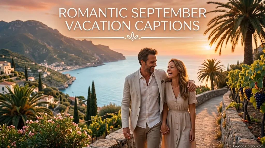 Romantic September Vacation Captions