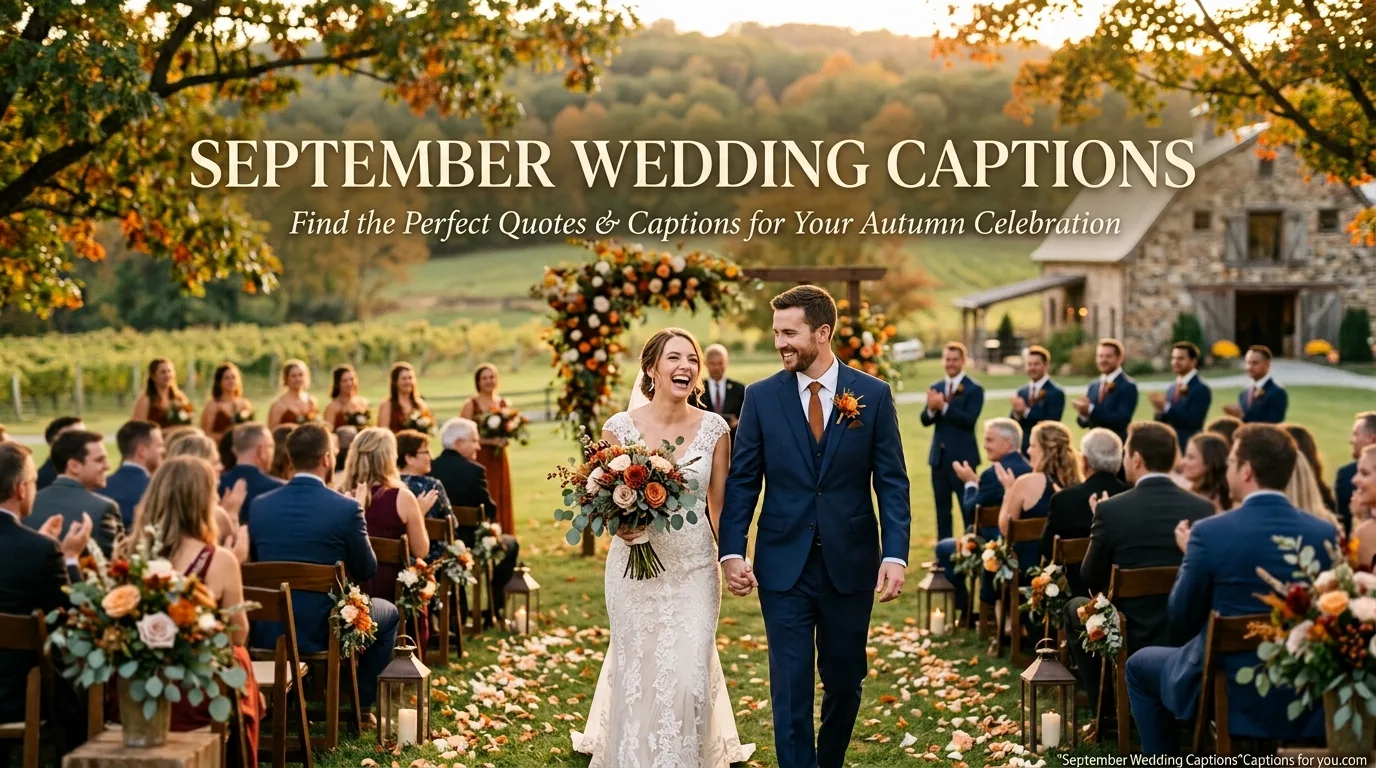 September Wedding Captions